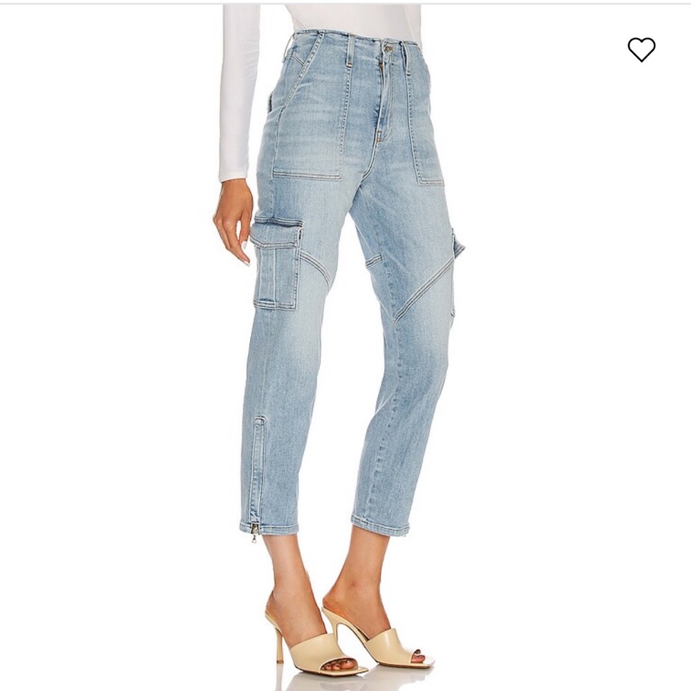 Jonathan Simkhai Standard cargo straight denim jean zuma light colorway